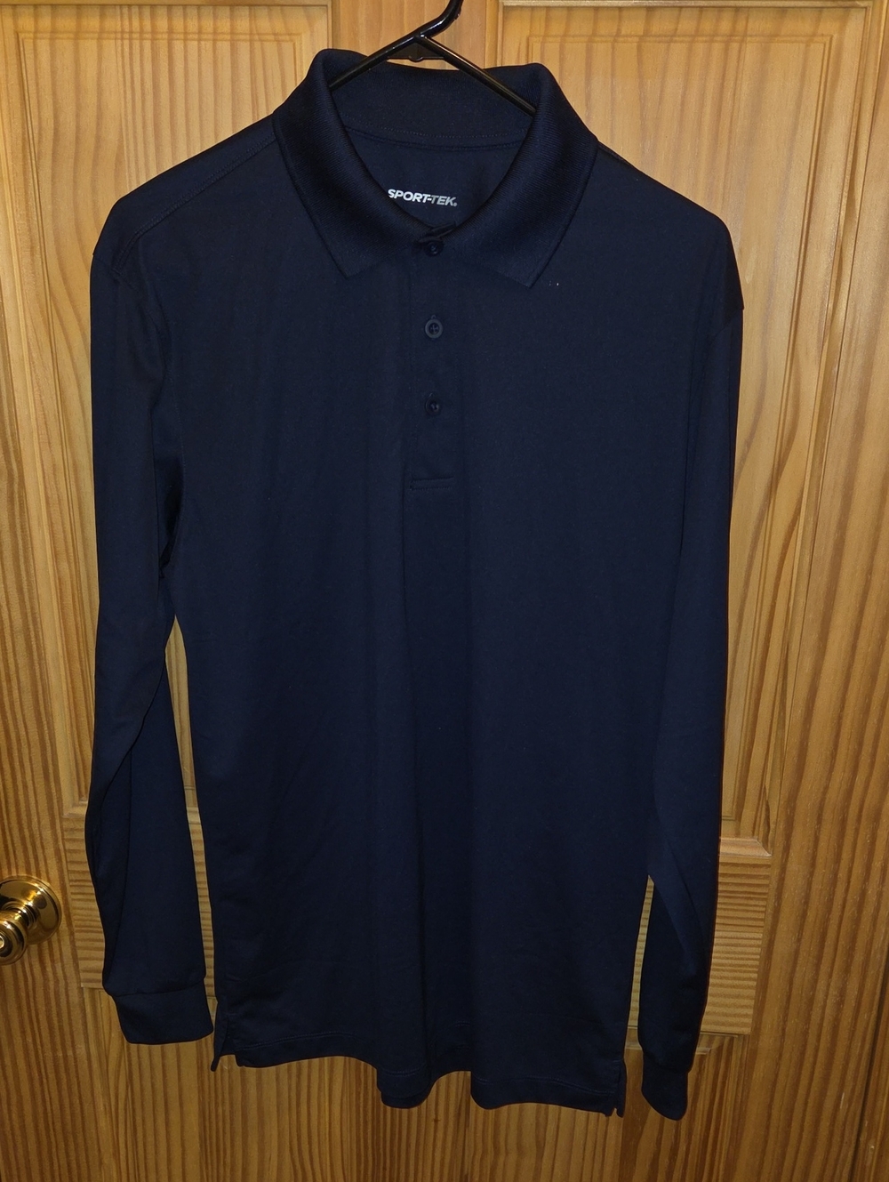 Sport-Tek Men's Long Sleeve Navy Polo Shirt